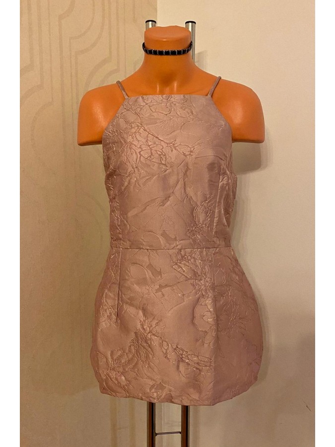 Rochie mini / bluza lunga halter cu fir stralucitor Missguided (Petite)